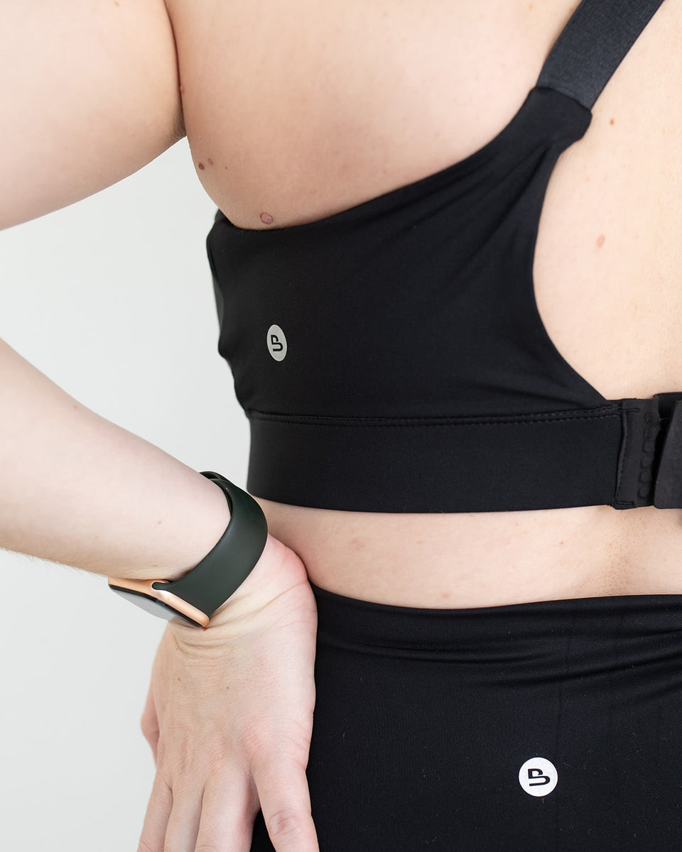 Allure Nursing Sports Bra - Black – Bump Activewear